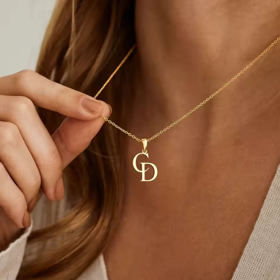 Duo Initial Necklace