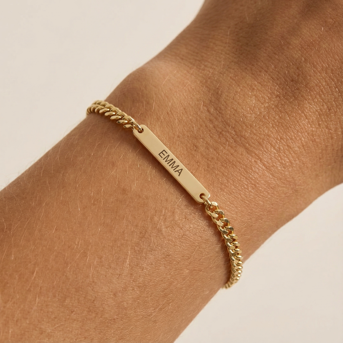 Custom Name Bar Bracelet