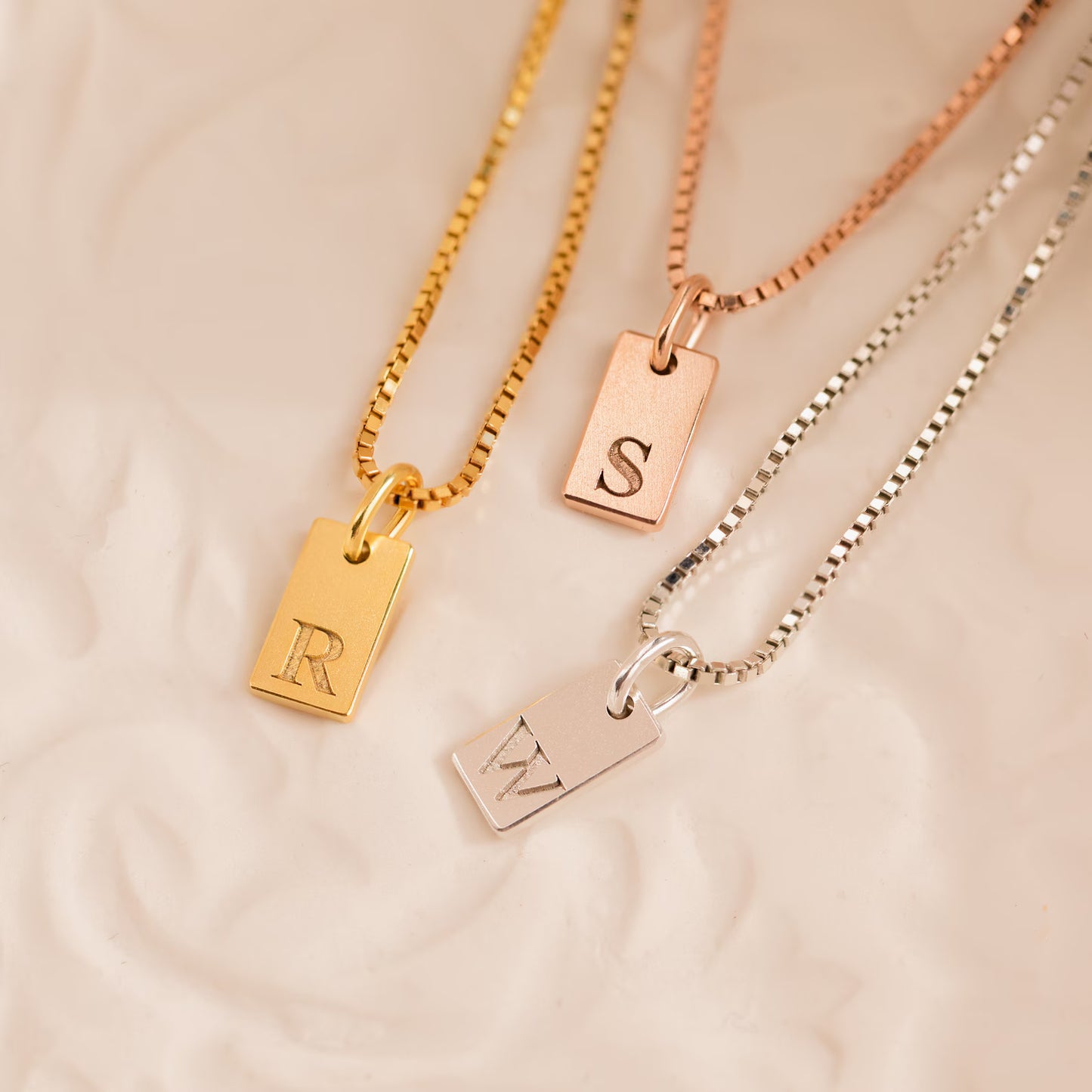 Dainty Initial Tag Necklace