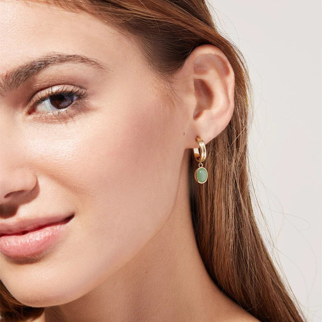Olive Aura Earrings