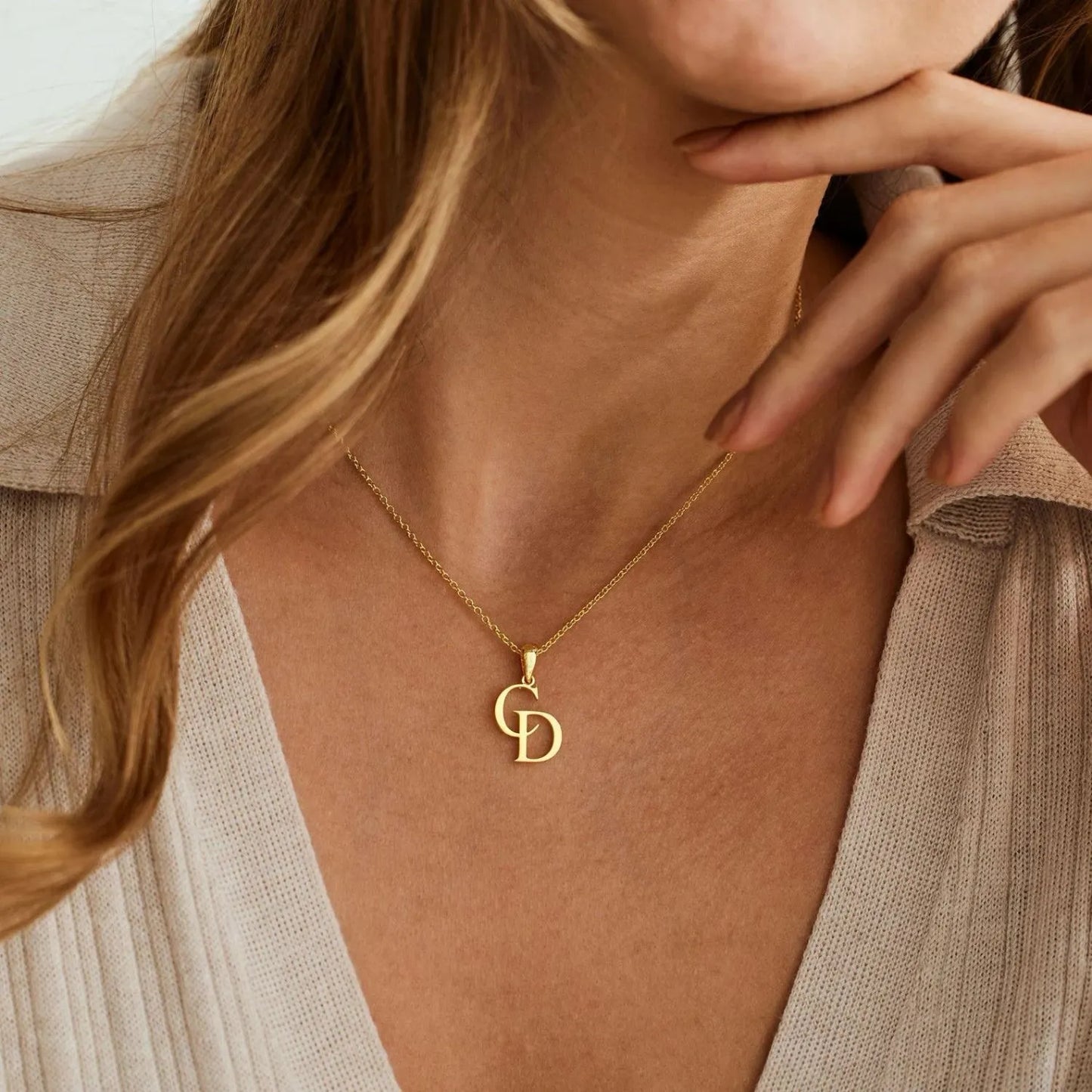 Duo Initial Necklace