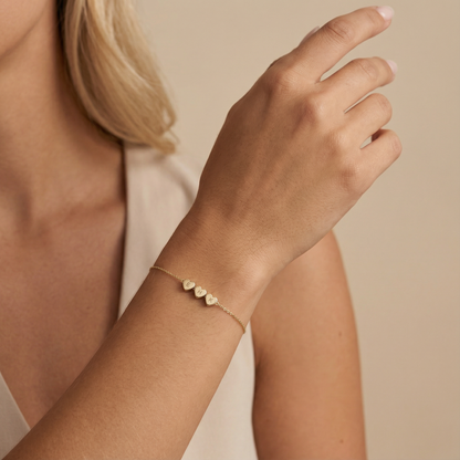 Initial Heart Charm Bracelet