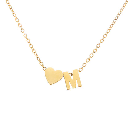 Heart & Initial Necklace