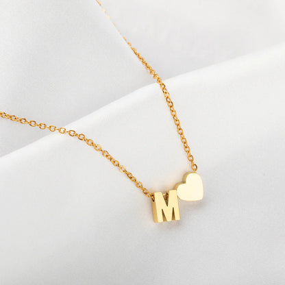 Heart & Initial Necklace