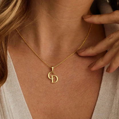 Duo Initial Necklace