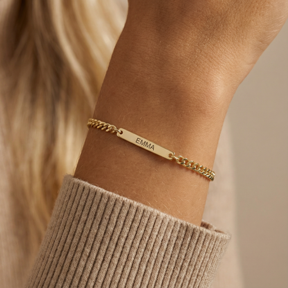 Custom Name Bar Bracelet