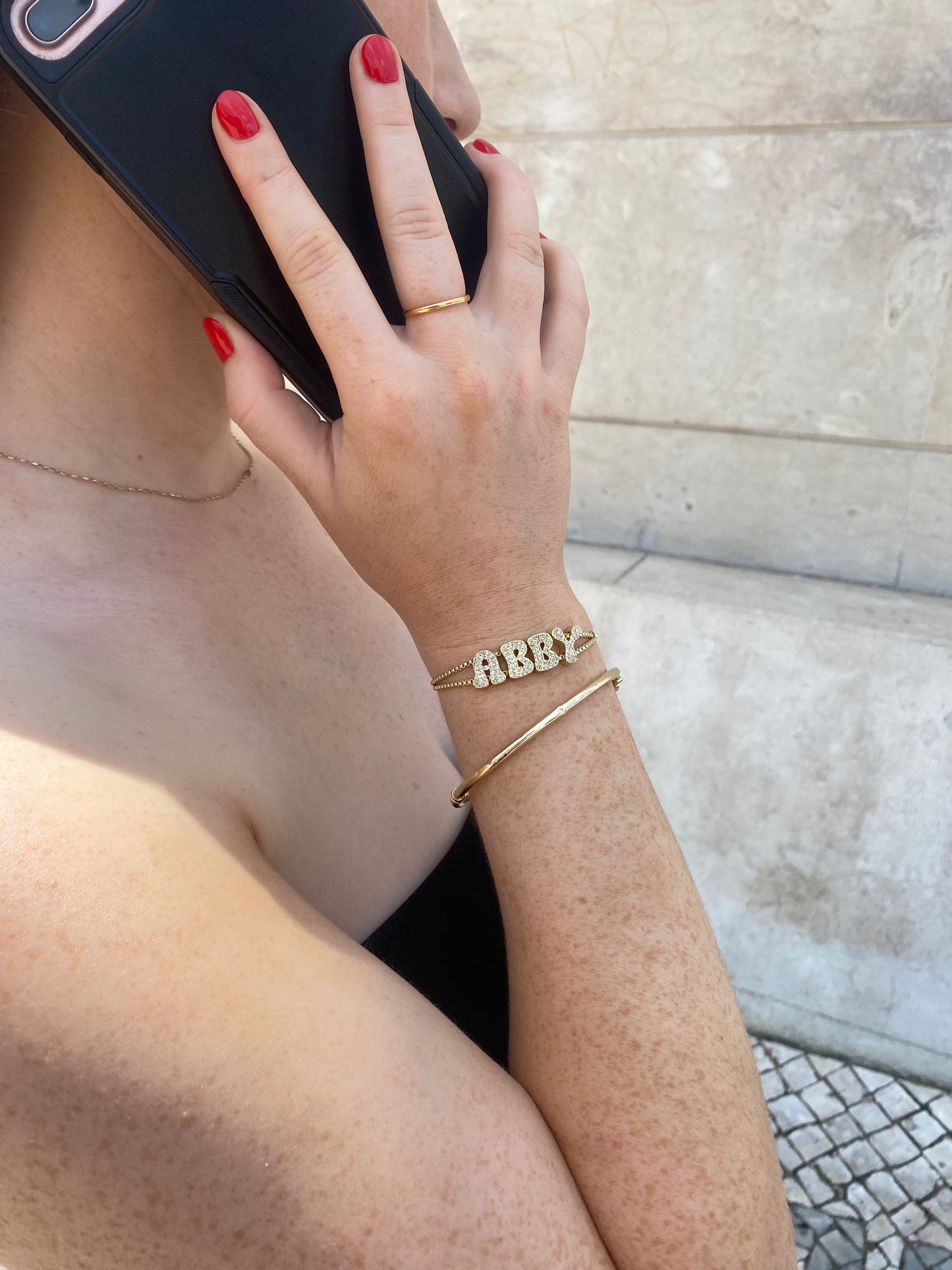 Bubble Name Bracelet