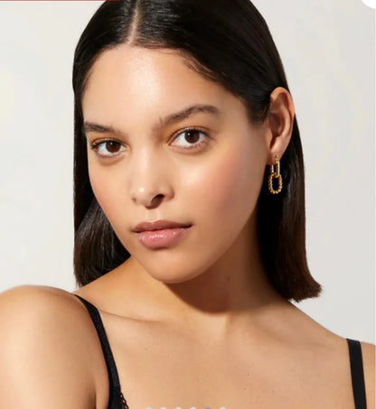 Layla Drop Hoop Earrings