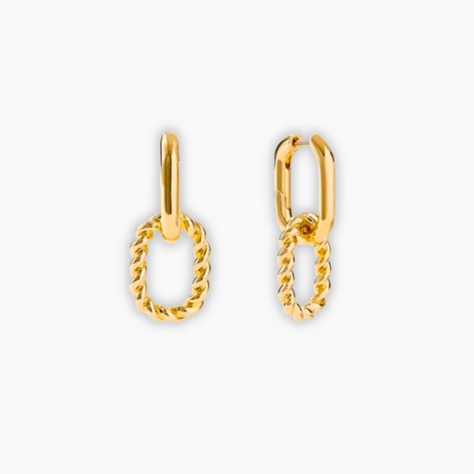 Layla Drop Hoop Earrings