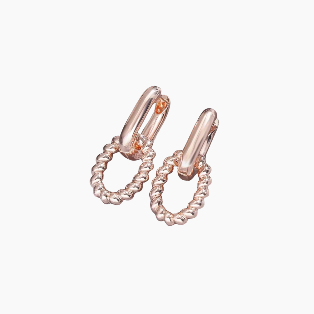 Layla Drop Hoop Earrings