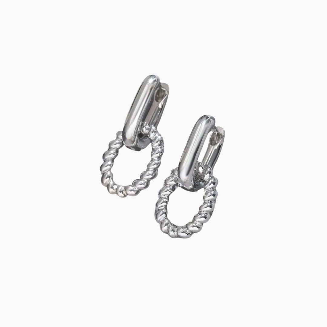 Layla Drop Hoop Earrings
