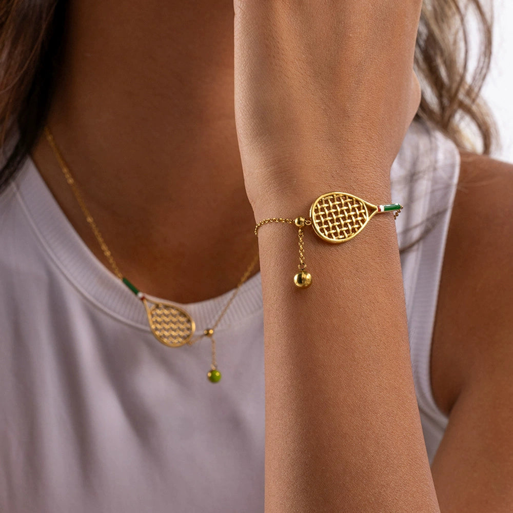 Tennis Racquet Necklace