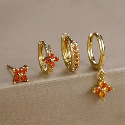 Clover Earring Set 4pcs