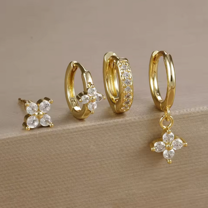 Clover Earring Set 4pcs