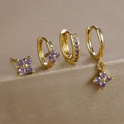 Clover Earring Set 4pcs