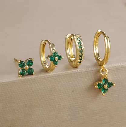 Clover Earring Set 4pcs