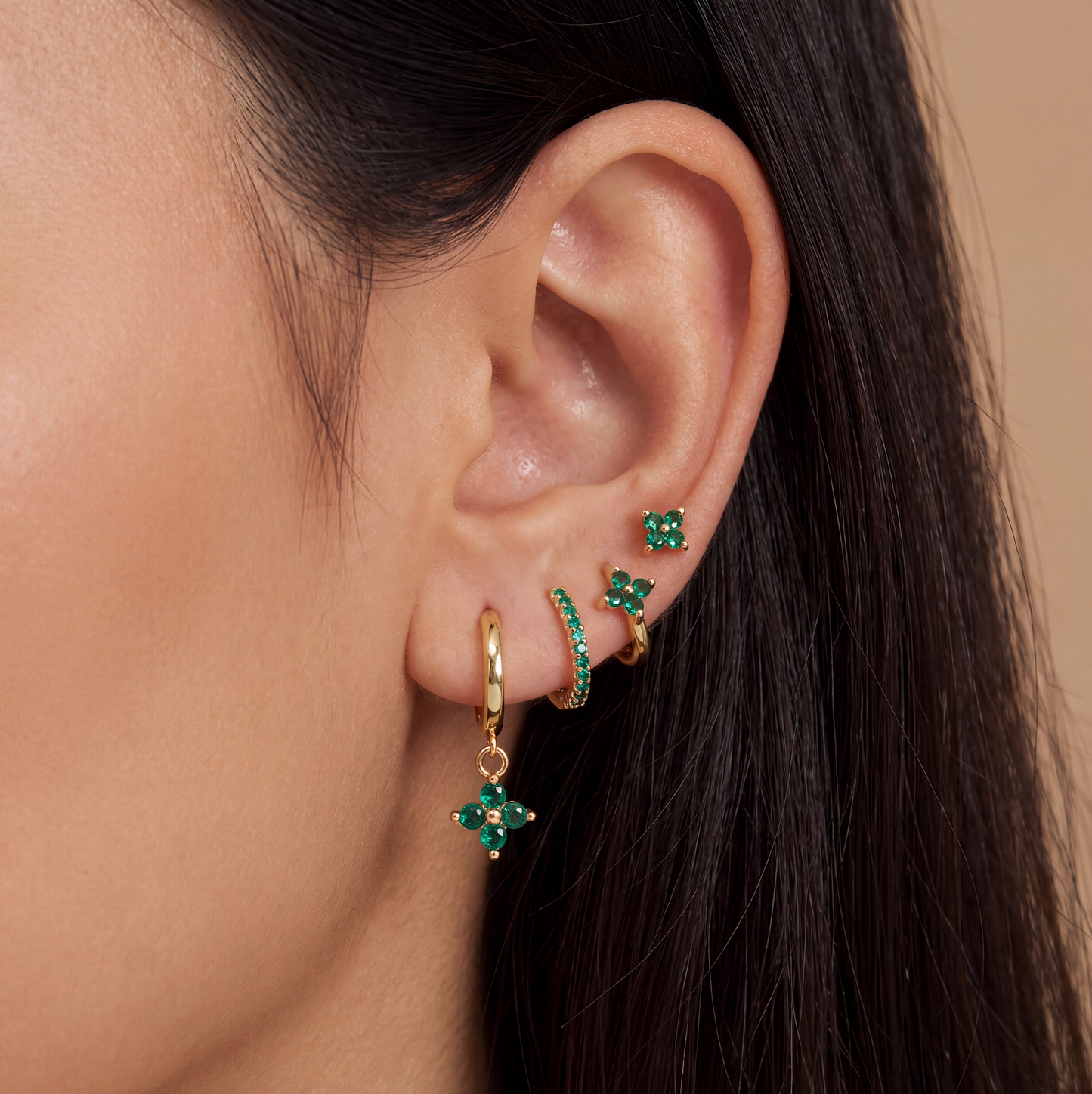 Clover Earring Set 4pcs
