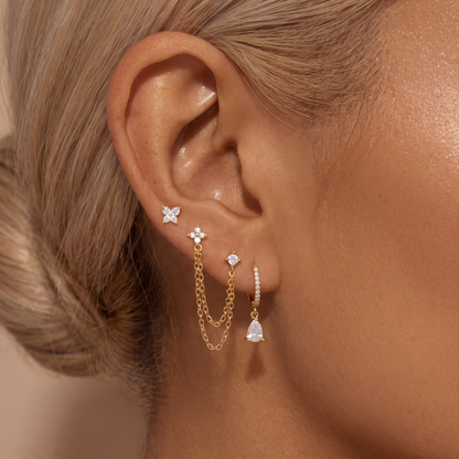 Butterfly Earring Set 4pcs