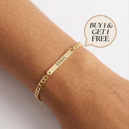 Custom Name Bar Bracelet