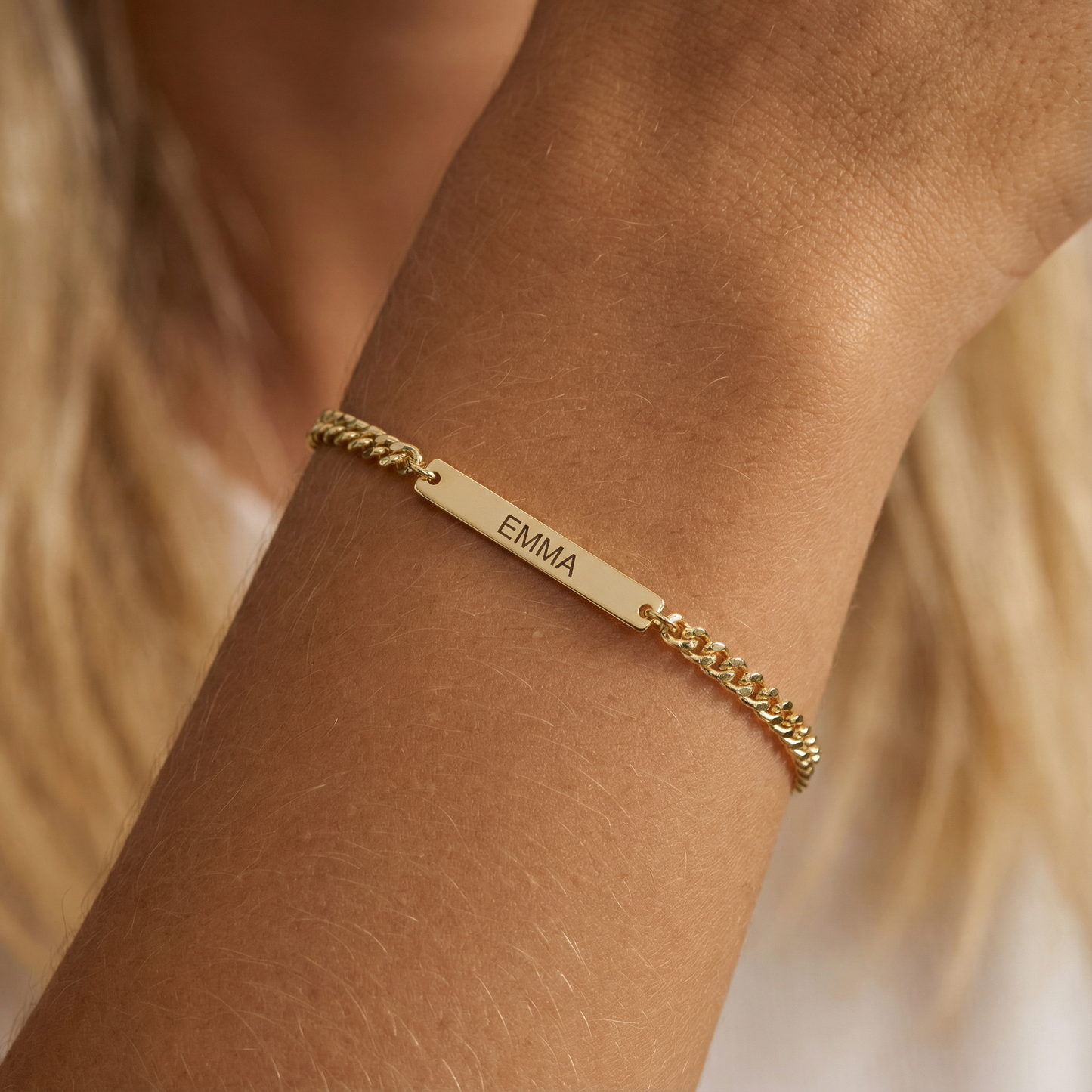 Custom Name Bar Bracelet