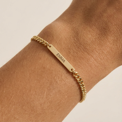 Custom Name Bar Bracelet