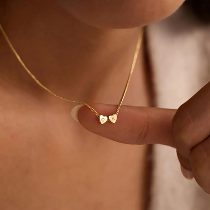 Initial Heart Charm Necklace