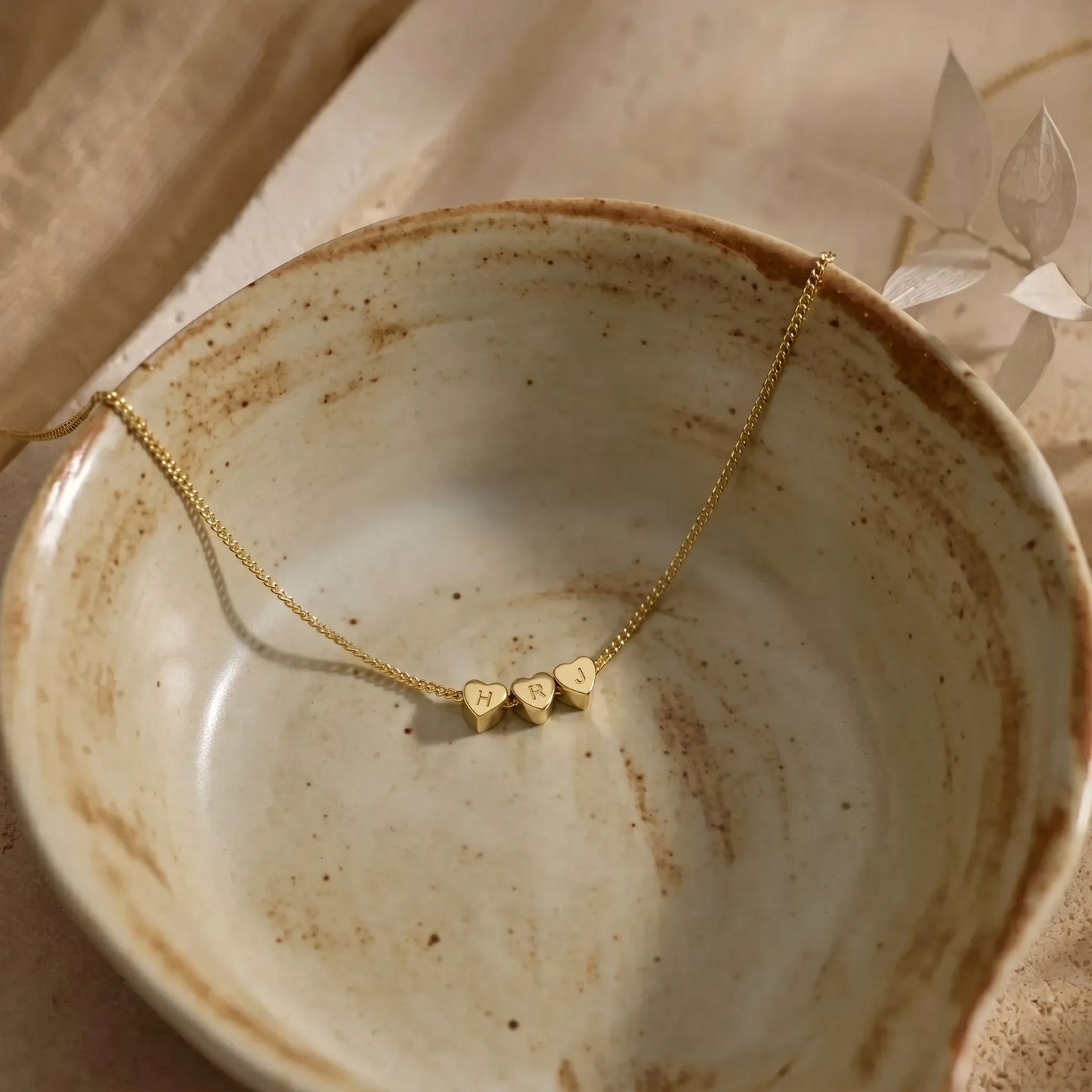 Initial Heart Charm Necklace