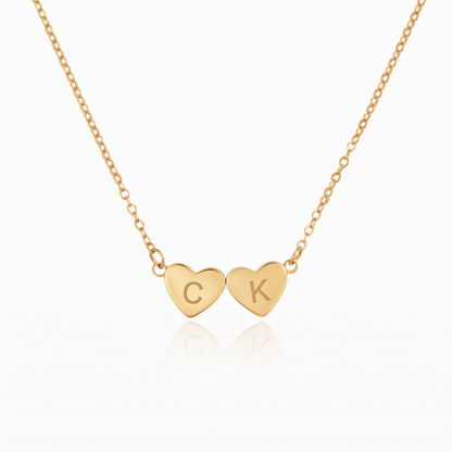 Initial Heart Charm Necklace