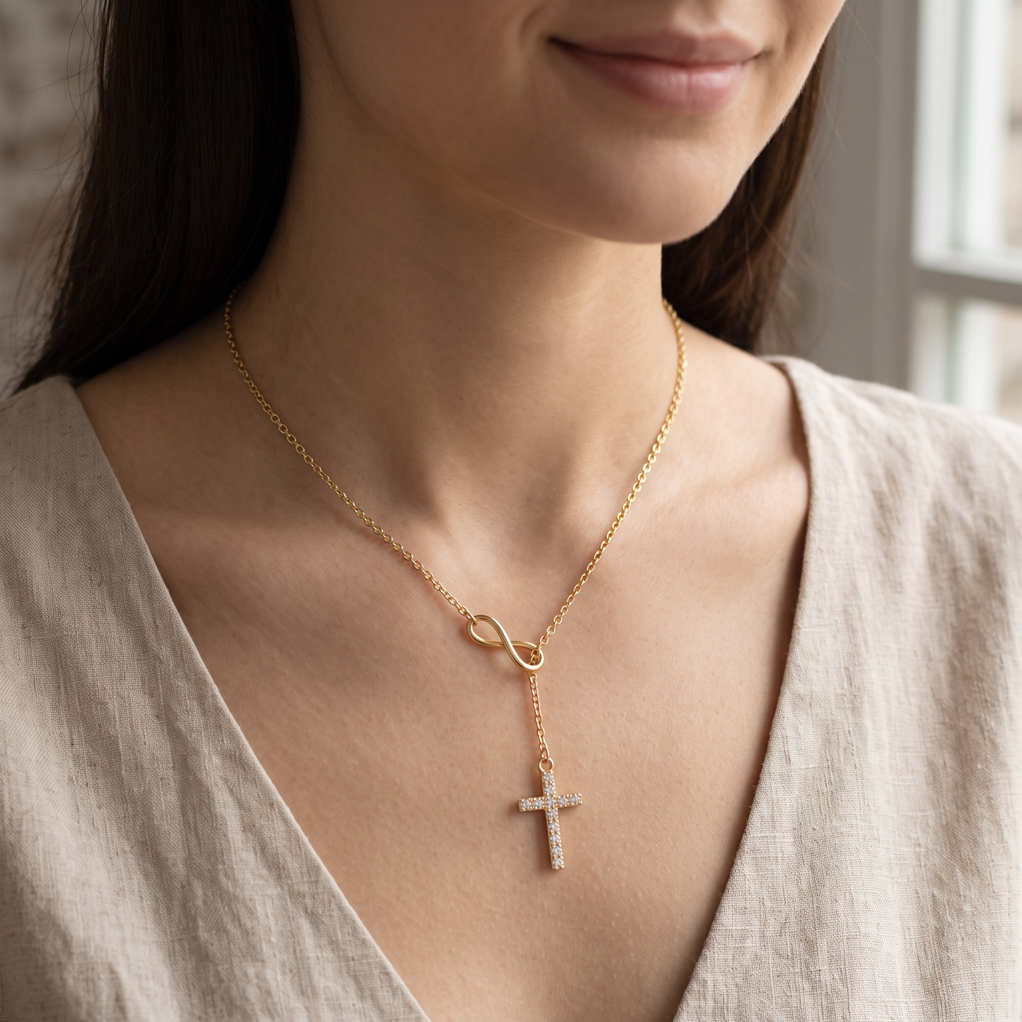Infinity Cross Necklace