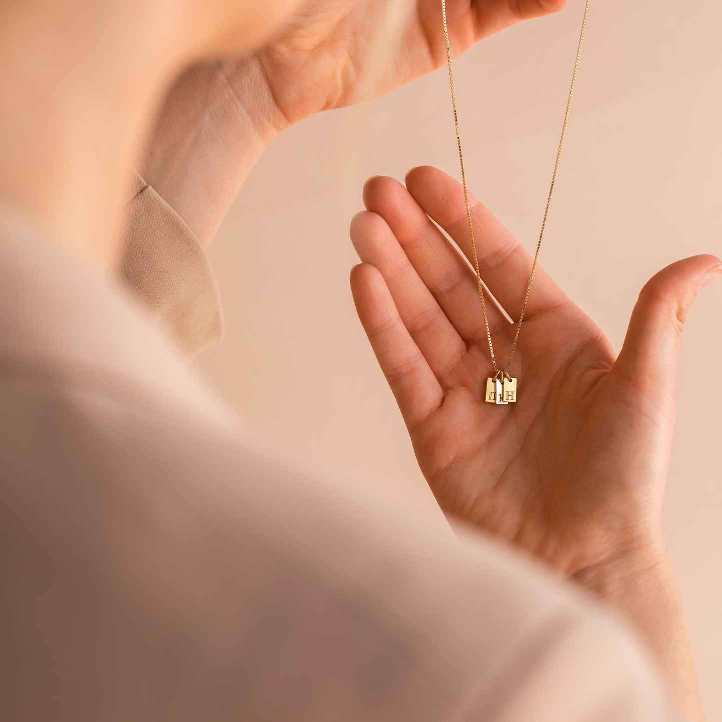 Dainty Initial Tag Necklace