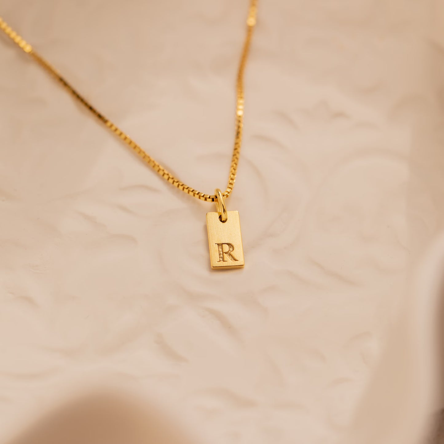 Dainty Initial Tag Necklace