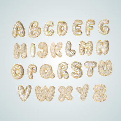 Pavé Bubble Initial Necklace