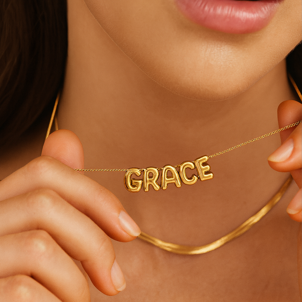 Bubble Name Necklace