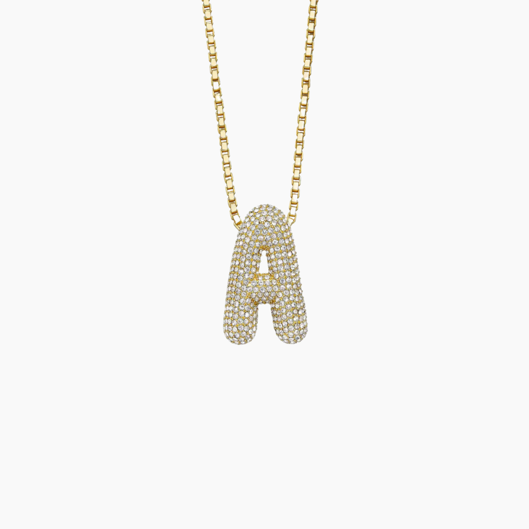 Bubble Initial Necklace