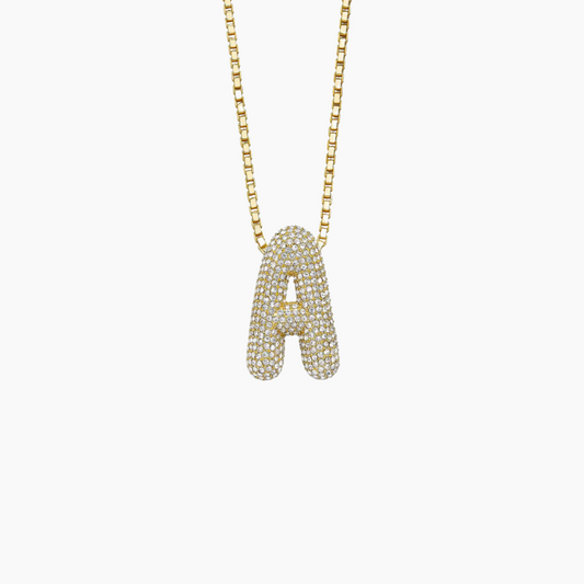 Bubble Initial Necklace